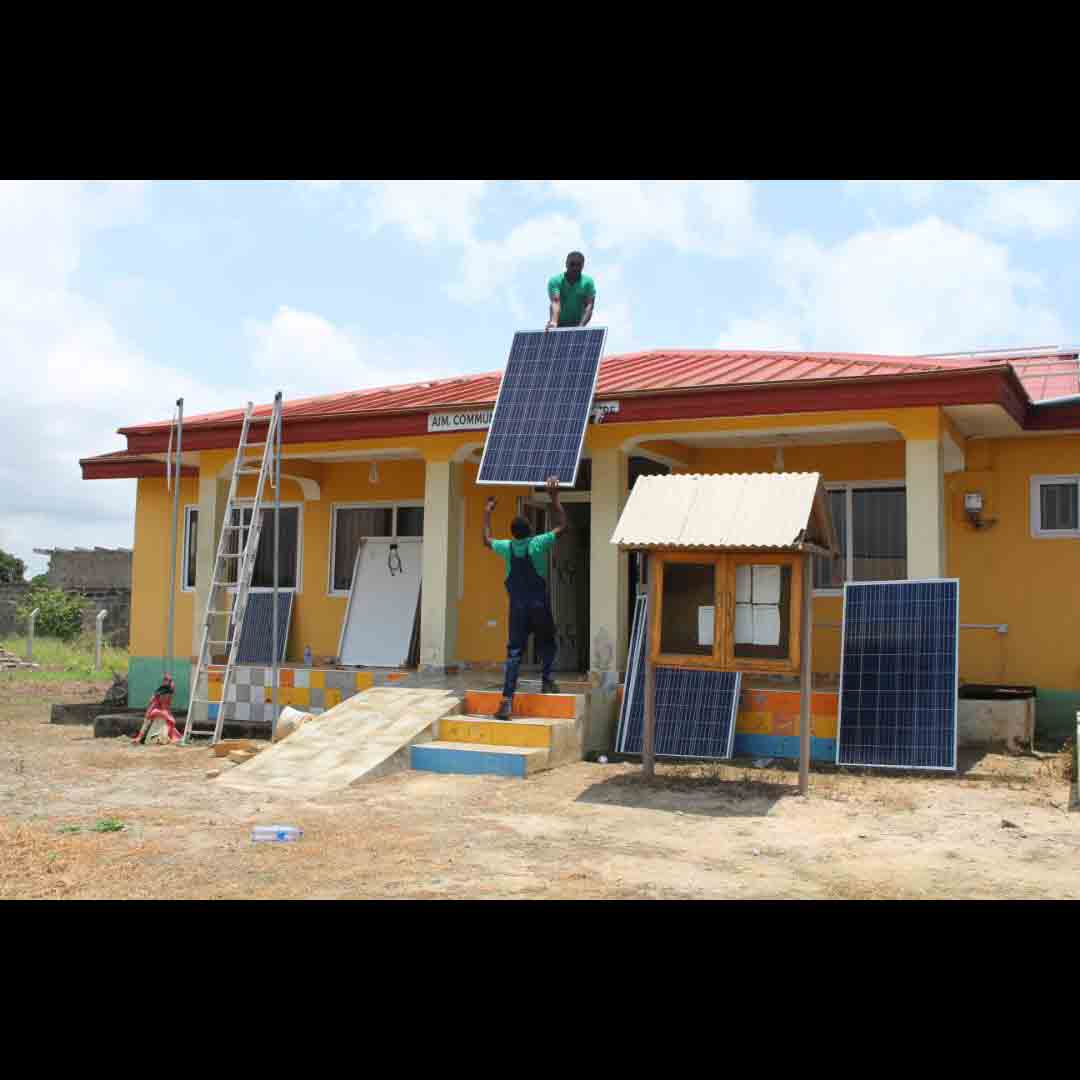 INSTALLATION OF THE SOLAR PANELS ON THE ROOF OF THE TRAINING CENTRE